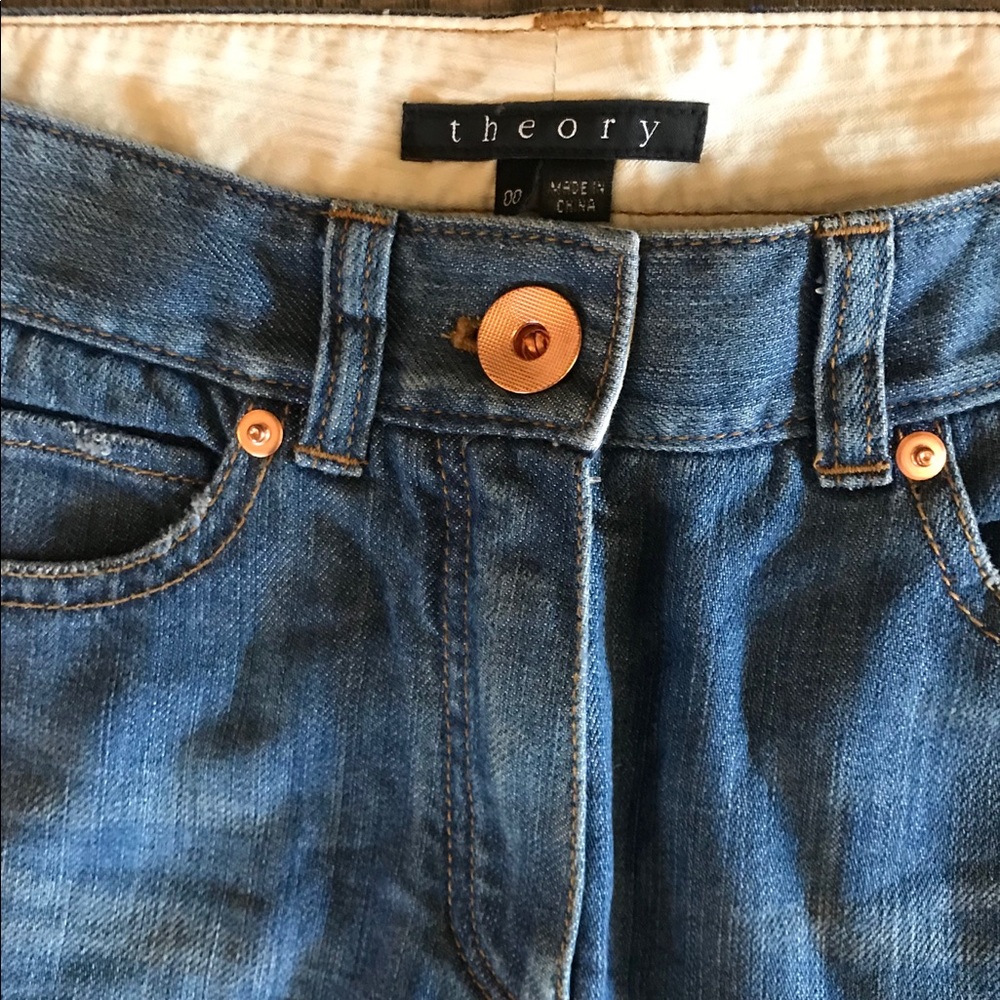 Theory Yalina high waisted wide leg jeans - Picture 5 of 7